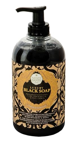 Nesti Dante 251242 Jabón negro líquido de lujo de 16.9 oz con carbón activo vegetal