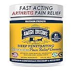 Amish Origins Arthritis Pain Relief Cream - 14 oz - Maximum Strength Deep Penetrating for Joint, Muscle, Knee, Back, Feet, Hand, Ankle, Aches (14 Fl Oz (Pack of 1))