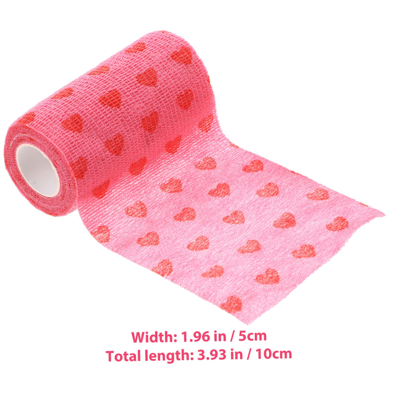 FRCOLOR 6Rolls Creative Heart Shape High Elasticity Breathable Tapes for Sports Comfortable Non Stick Athletic Wraps for Care and Injury Support