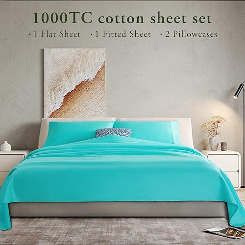 Miniatura 2 de LBRO2M Juego de sábanas de 1000 hilos tamaño Queen de 1000 hilos, sábanas de 4 piezas, bolsillo profundo de 16 pulgadas, ropa de cama súper suave,