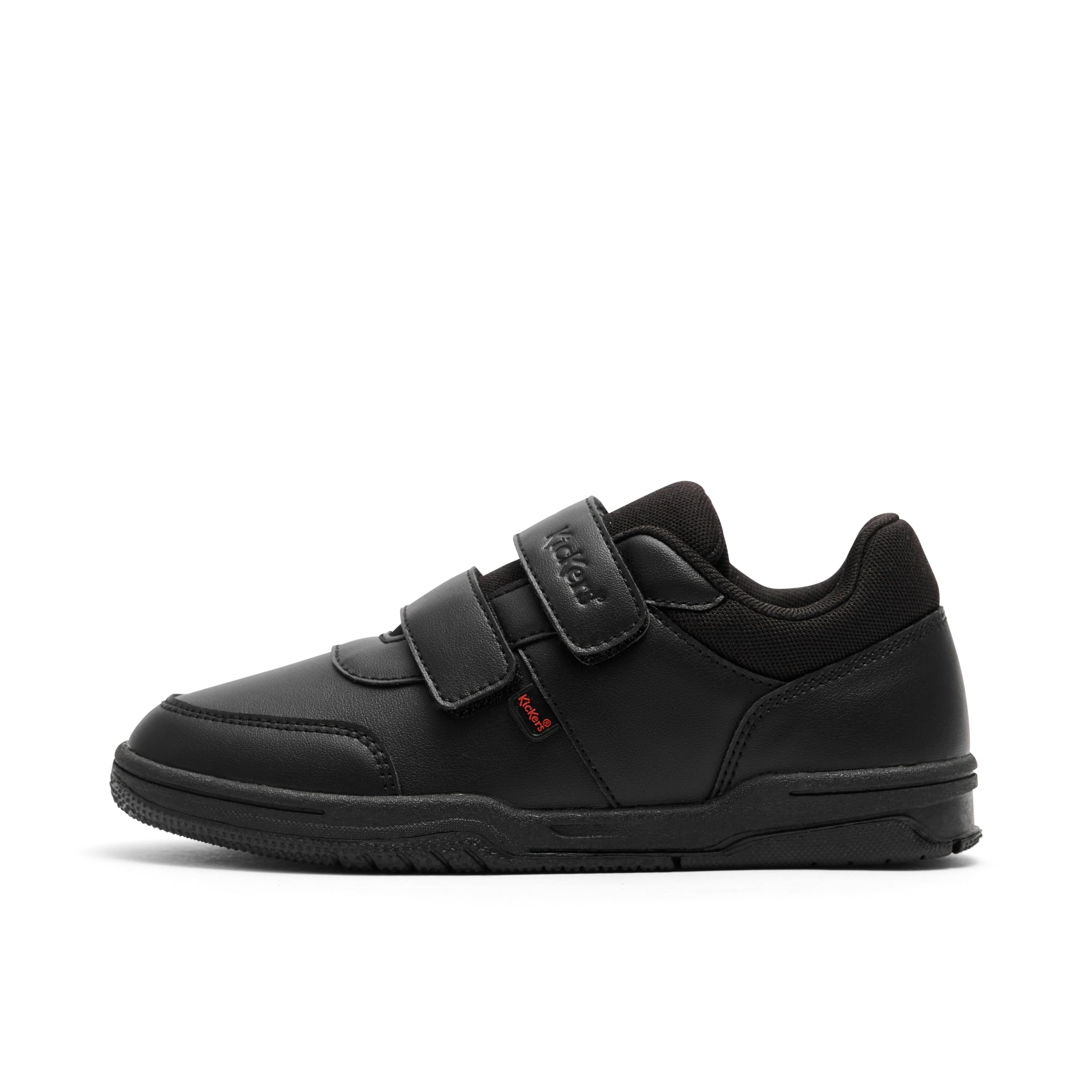 Kickers Kids Unisex Mervan School Shoes, Easy Fasten Strap, Black, 5 UK Child