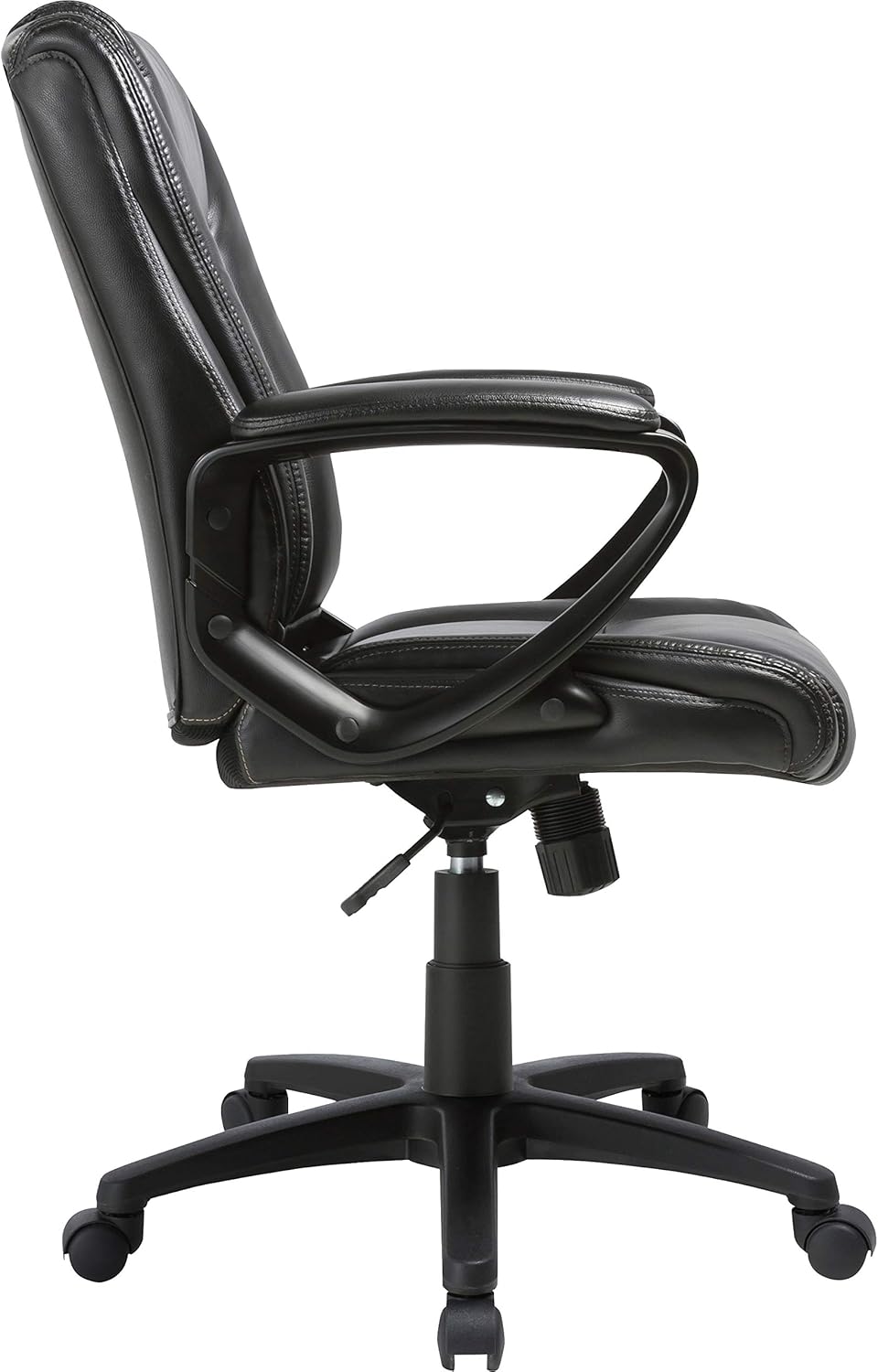 Soho High-Back Executive Swivel Chair in Black Leather