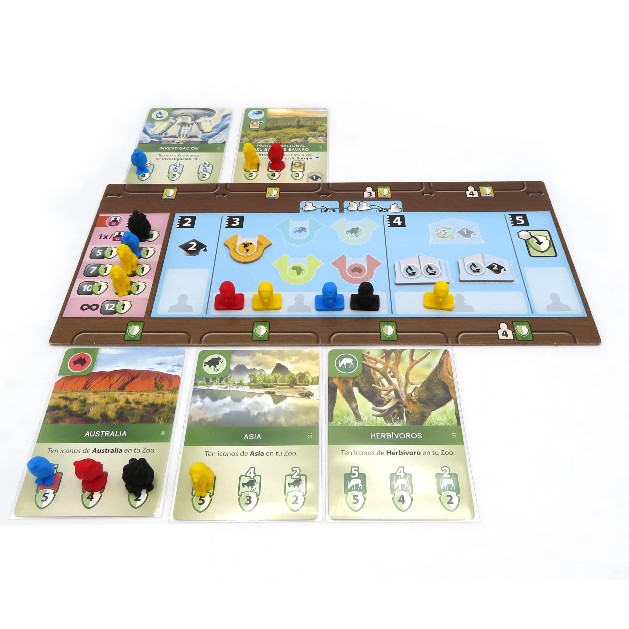 Pack Completo Premium para Ark Nova | 169 Tokens 3D para Juego Base | Animales, Recintos y Edificios Detallados | Accesorios Compatibles, Fáciles de Agarrar y a Todo Color