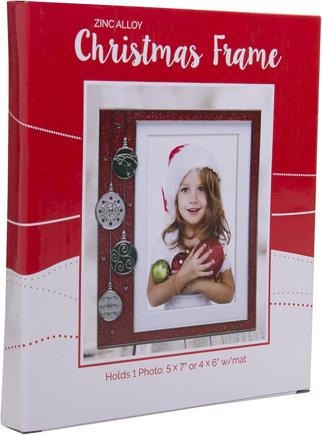 Neil Enterprises Inc. Red Ornament Pewter Picture Frame