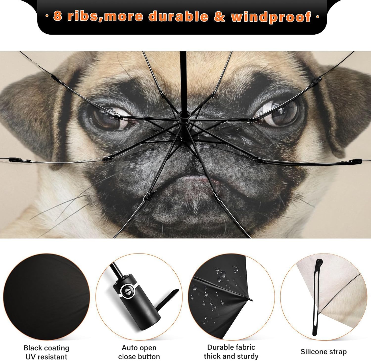 CHIFIGNO Custom Umbrellas with Pictures, Design Your Photo on Umbrella, Umbrella with Picture Inside 46 inch