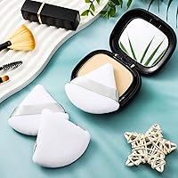 Vista 3 de Suclain 48 esponjas triangulares de terciopelo suave para maquillaje en polvo de cara, esponjas triangulares para base cosmética húmeda y seca