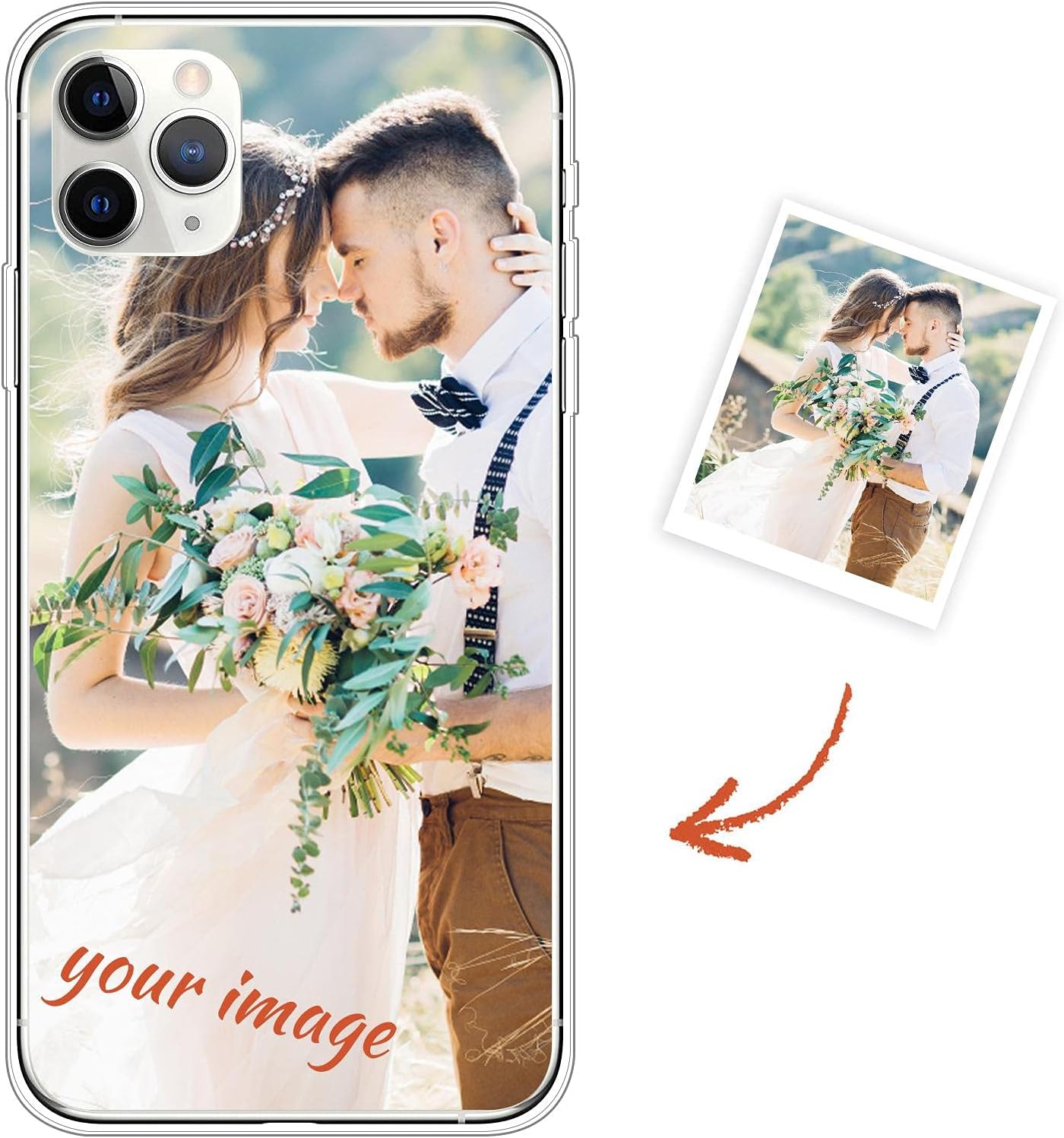 Oihxse Personalised Custom Case Compatible with Xiaomi Redmi Note 6 Pro, Make Your Own Phone Covers Customised with Photo Image Text Picture Design, Transparent Soft TPU Protector Cover