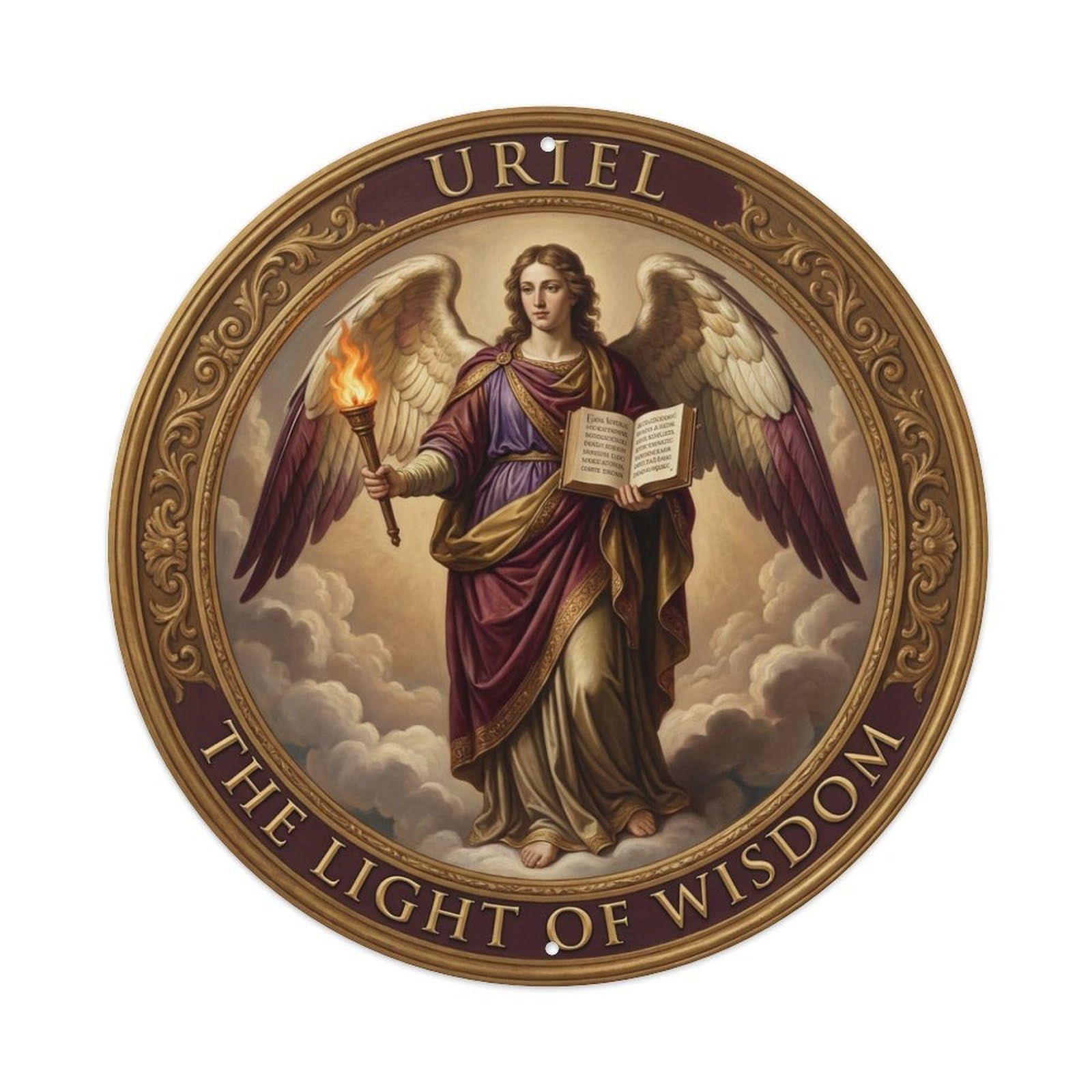The Light of Wisdom Holy Fire Archangel Uriel Metal Tin Sign