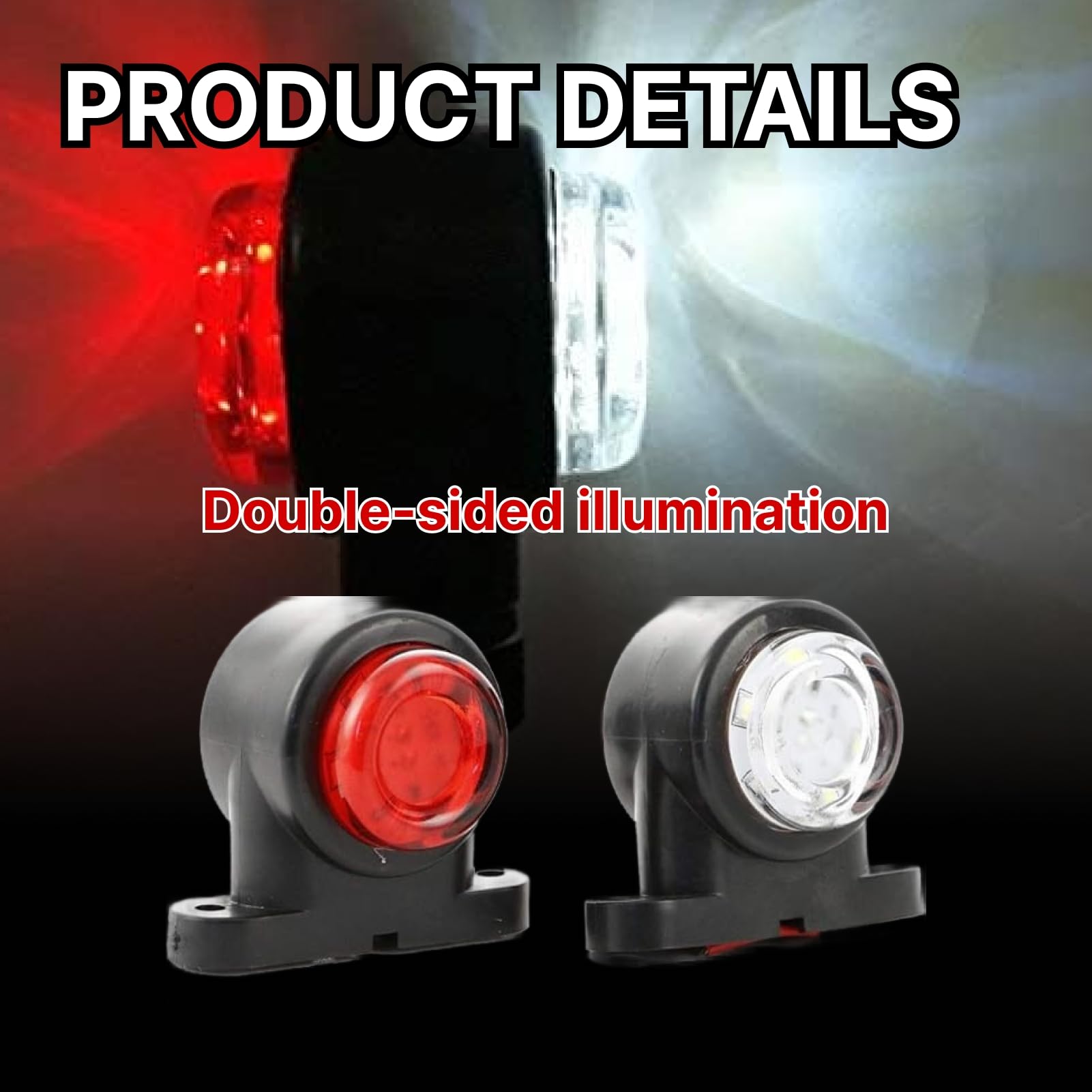 4 LED Indicatori Laterali Anteriori Posteriori Luci Di Posizione - Foto 10