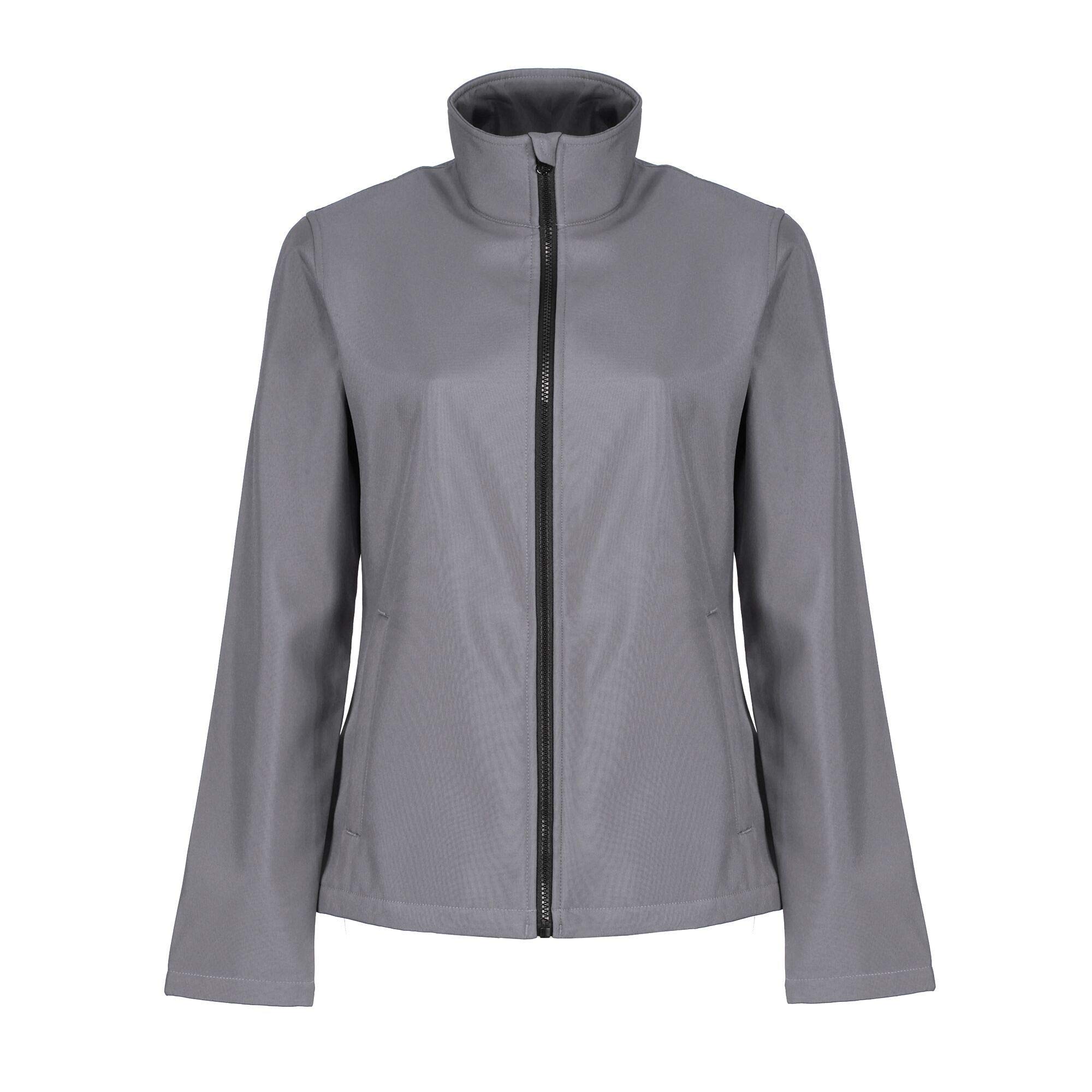 Regatta Professional Womens Ablaze Printable Softshell Jacket, Rock Grey/Black, 12 EU