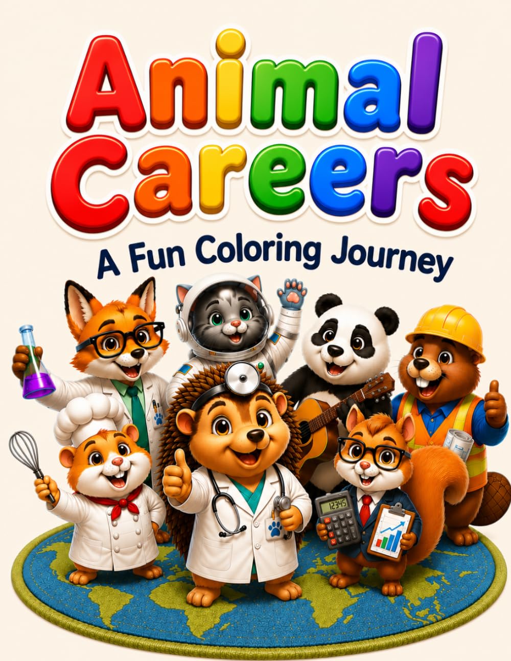 Animals Coloring Book: Explore Jobs with Our Animal Friends