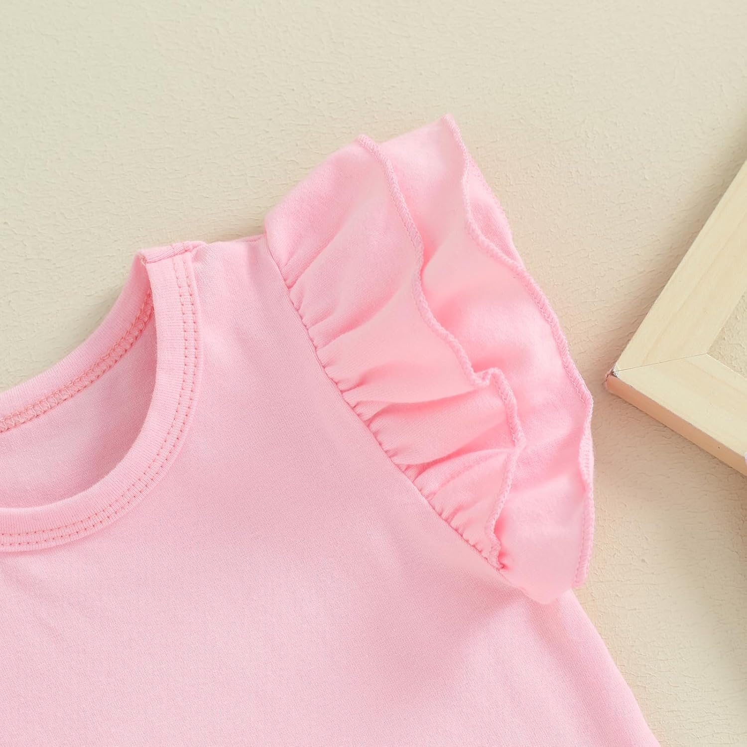 Newborn Infant Baby Girl Basic Ruffle Romper Bodysuit Jumpsuit Casual Clothes Summer One Piece Solid Outfit - Image 5