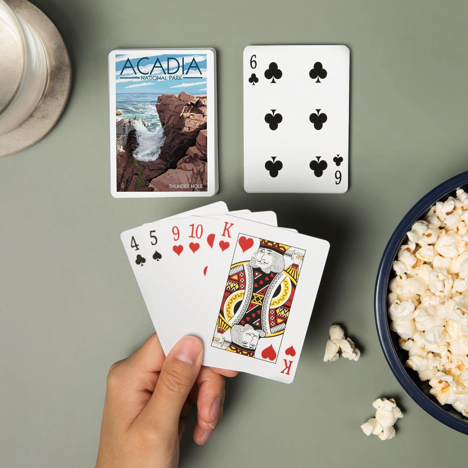 Lantern Press Acadia National Park, Maine, Thunder Hole Day, 52 Playing Cards for Adults, Poker Size Card Deck
