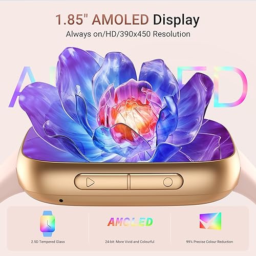 Miniatura 2 de Reloj inteligente para mujer, 1.85 pulgadas AMOLED con pantalla siempre encendida, reloj inteligente para iPhone y Android, rastreador de actividad