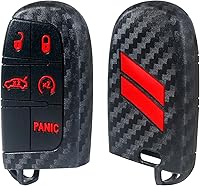 Vista 8 de Cubierta para llavero REMOCH para accesorios Dodge 5 botones Funda para llavero para Dodge Charger Challenger Dart Durango Journey Control remoto