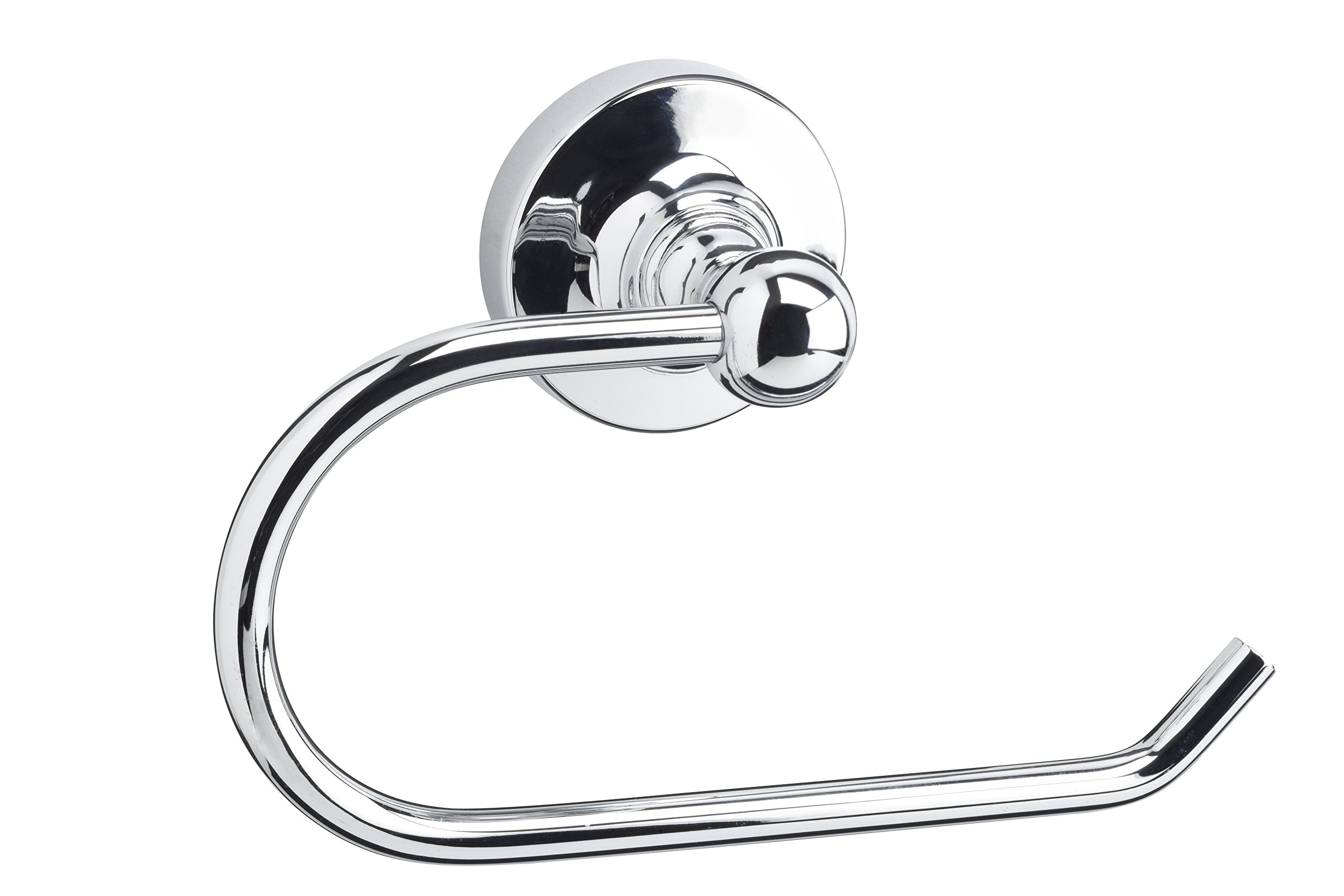 CroydexFlexi-Fix Easy to Fit Wimborne Toilet Roll Holder, Chrome