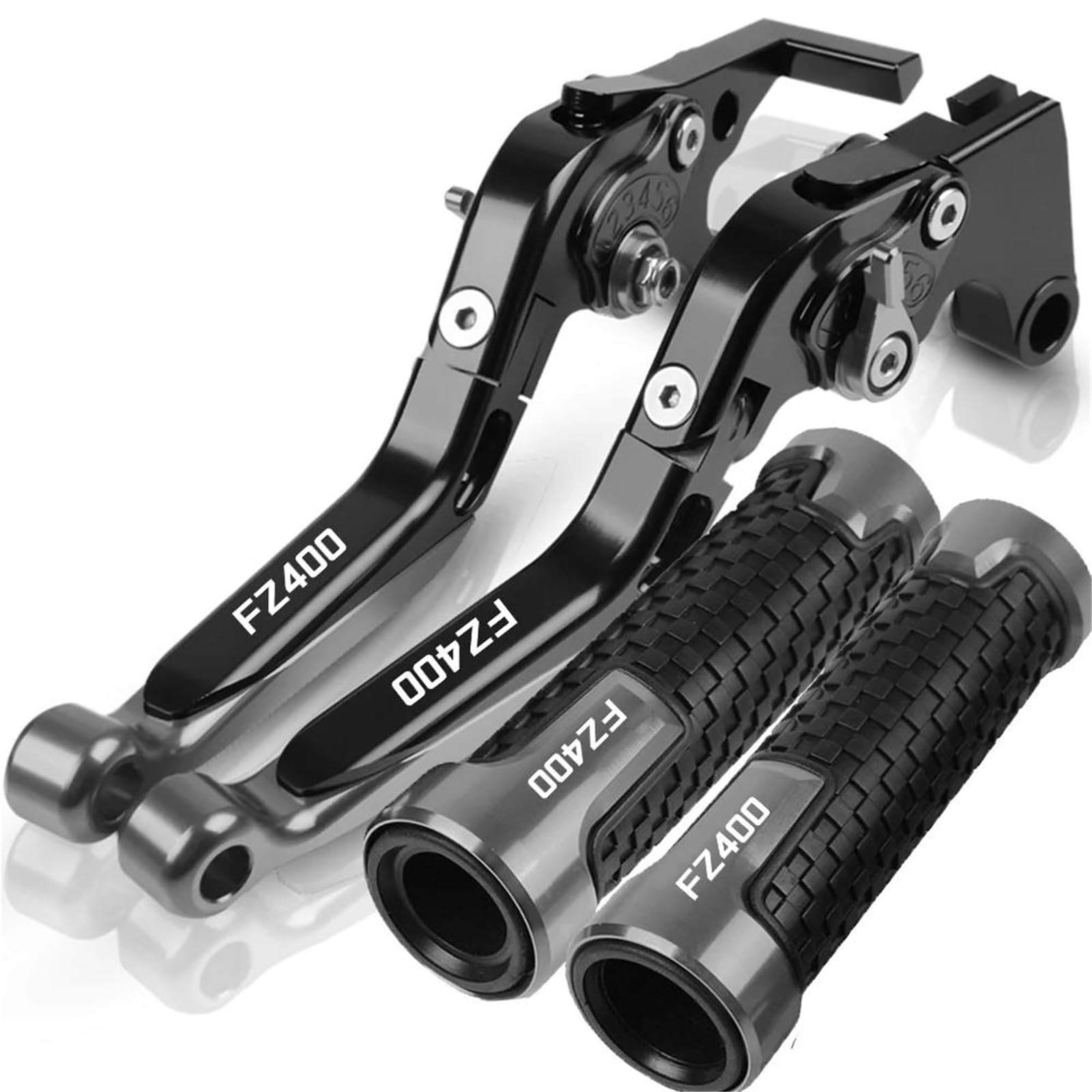 Tgvselpj Black2 Motorcycle Part Motorcycle Extendable Adjustable Clutch Brake Levers Controller Lever Handle For Y-Amaha Fz400 Fz-400 1986-1988(Black2)