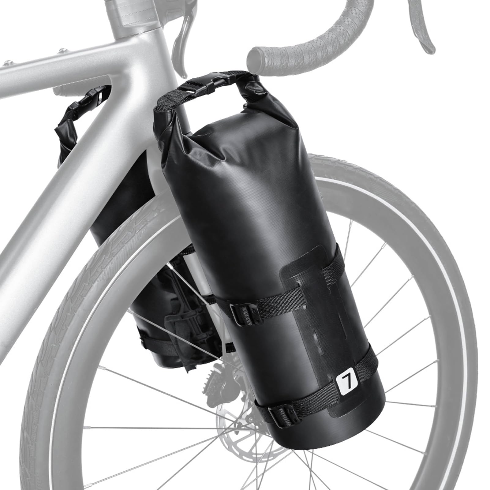 Kavolet Lot de 2 sacoches de Fourche de vélo, 3 l/7 l, imperméables, avec Haut roulable, Sac de séchage pour Porte-Bagages, imperméable, Accessoires de vélo Professionnels