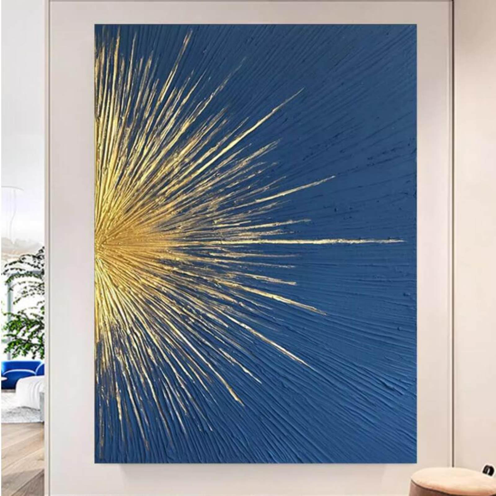 Peinture à l'huile sur toile abstraite pour grand mur vide salon