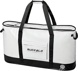 Buffalo Gear Insulated Fish Cooler Bag 106Qt Fish Kill Bag with YKK Zipper, Flat Bottorm Fishing Bag Keep Your Catch Cool and Fresh All Day