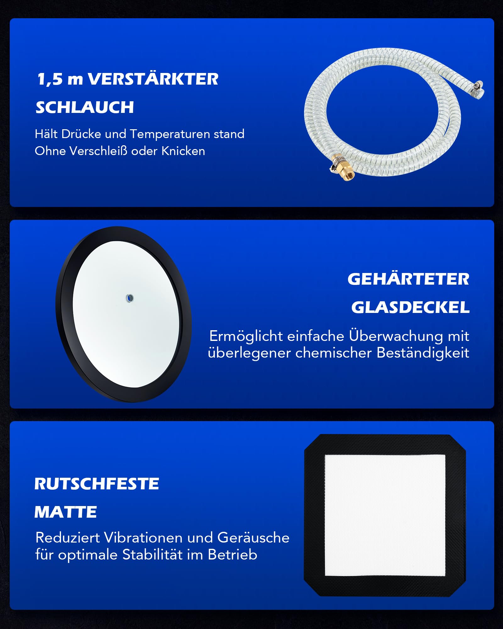 Orion Motor Tech Vakuumkammer mit Pumpe Vakuumkammer Entgasung Harz 3.5CFM mit 7,6L Edelstahl Vacuum Chamber Vakuumpumpe 100L/min mit Deckel aus gehärtetem Glas 1/4HP 5Pa HVAC-Vakuumgeräte