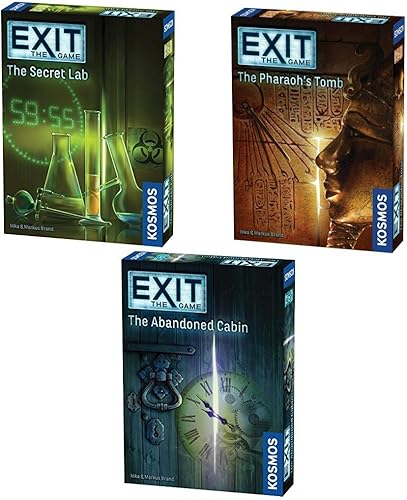 EXIT: The Game Paquete de 3 Escape Room Bundle | Temporada 1 | Cabaña abandonada | Tumba del faraón | Laboratorio secreto | Juego cooperativo