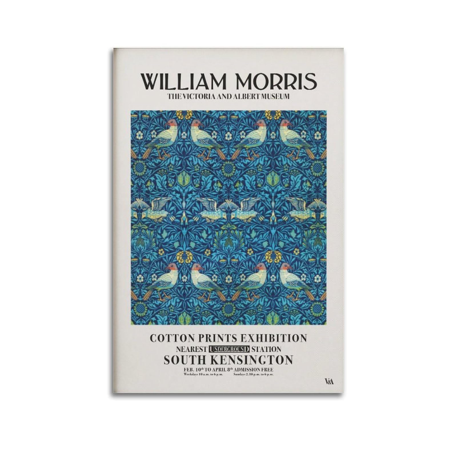 xiaoxiaoshen William Morris Botanical Exhibition Nouveau Canvas Poster Wall Art Prints Room Aesthetic Murals Bedroom And Living Decorations 24x36inch(60x90cm)