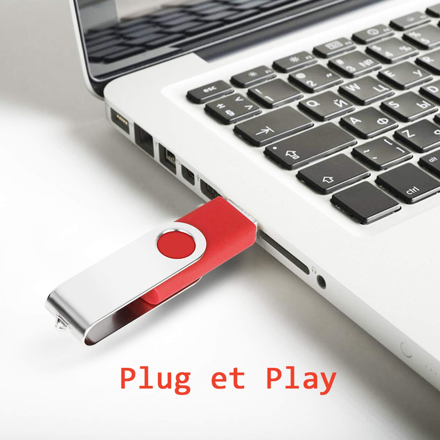 Cle USB 4GB Clé USB 2.0 Lot de 10 Mémoire Stick Lecteur USB Flash Drive Stockage Rotation Disque Pendrive pour Ordinateur Portable/PC/Voiture (10 Couleurs)