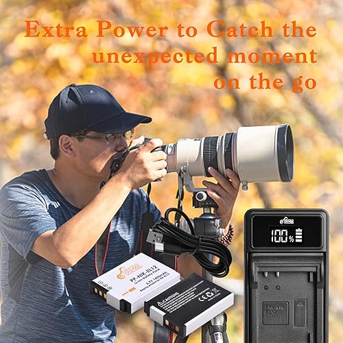 Miniatura 7 de Batería EN-EL12 y cargador LED compatible con Nikon Coolpix A1000 B600 W300 A900 AW100 AW110 AW120 AW130 S6300 S8100 S8200 S9050 S9200 S9300 S9400