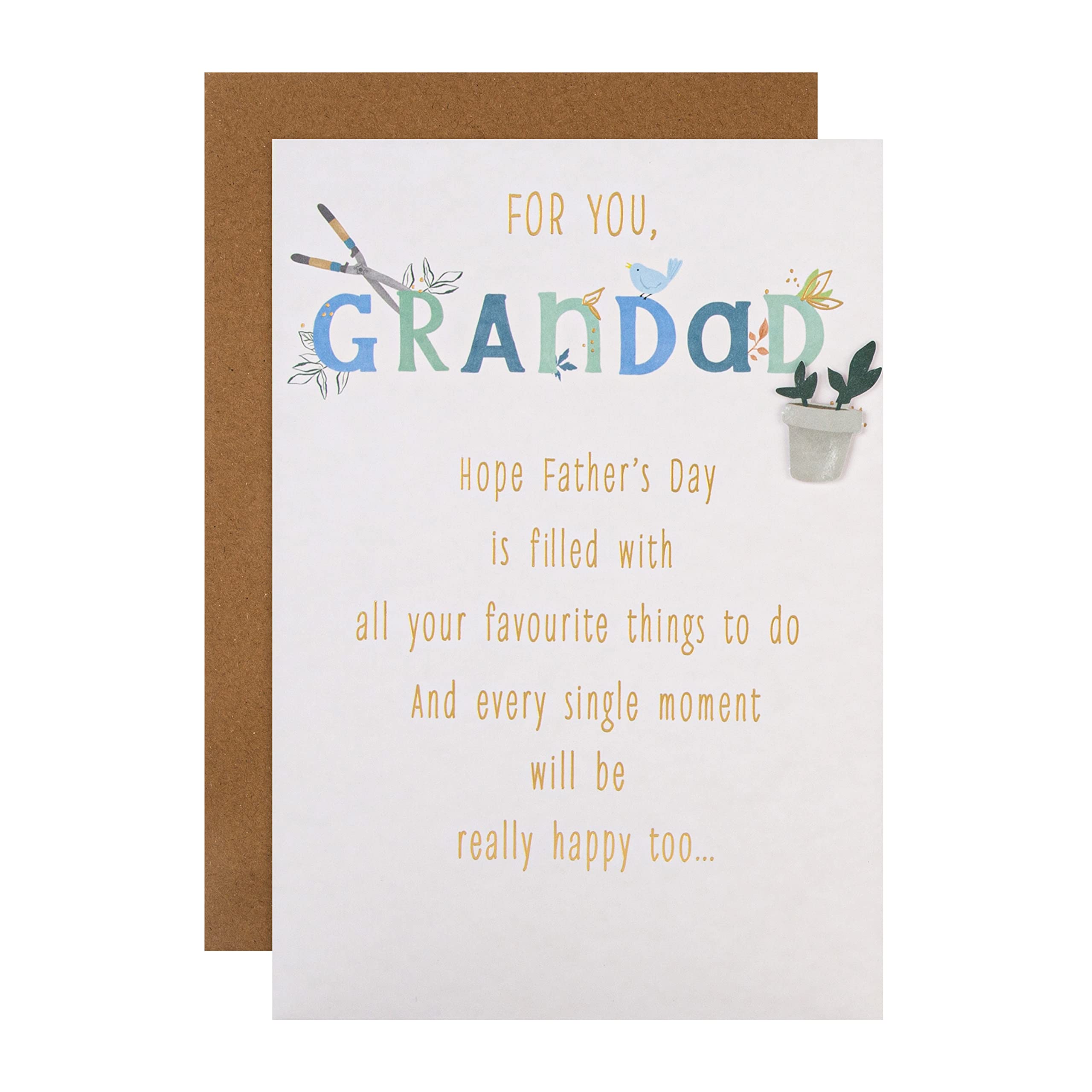 Hallmark Father's Day Card for Grandad - Traditional Poetic Verse Design, (25568926)