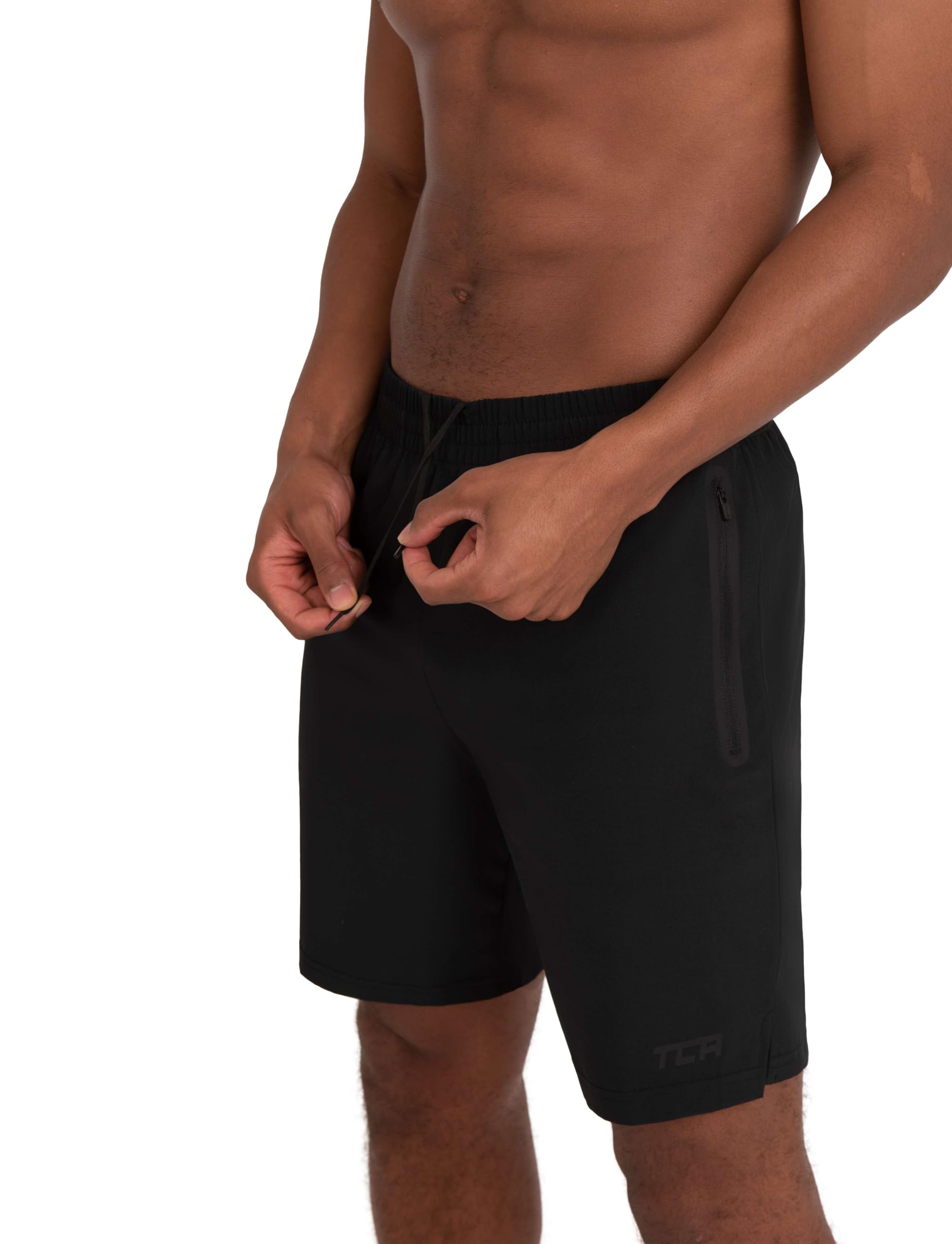 TCA Elite Tech - Pantaloncini Sportivi da Corsa, Leggeri, da Uomo, con Tasche con Zip