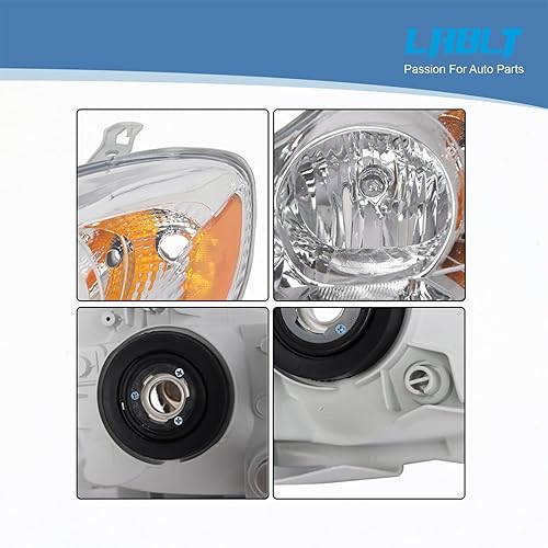 Miniatura 5 de LABLT Repuesto para faros delanteros Corolla 2003 2004 2005 2006 2007 2008 Par de faros delanteros izquierdo + derecho