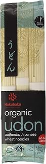 Hakubaku Organic Udon Authentic Japanese Wheat Noodles, No Salt Added, 9.5 Ounce