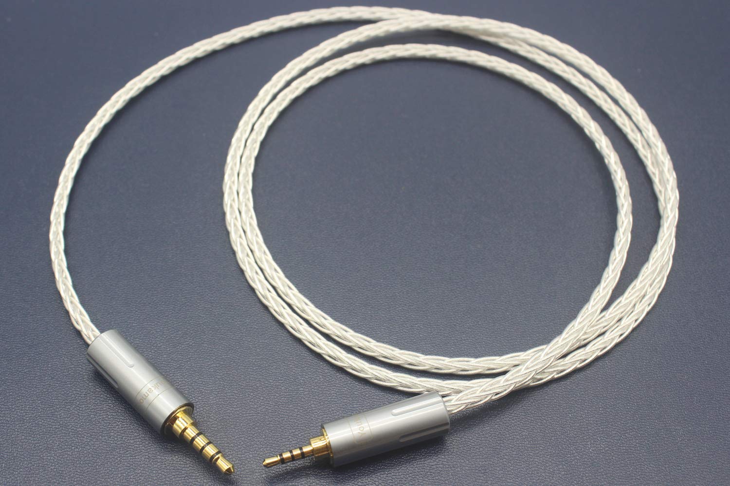 Youkamoo Cavo adattatore per cuffie da 2,5 mm a 3,5 mm, bilanciato a 8 poli, placcato argento, da 2,5 mm a 3,5 mm, cavo AUX bilanciato da 1 m