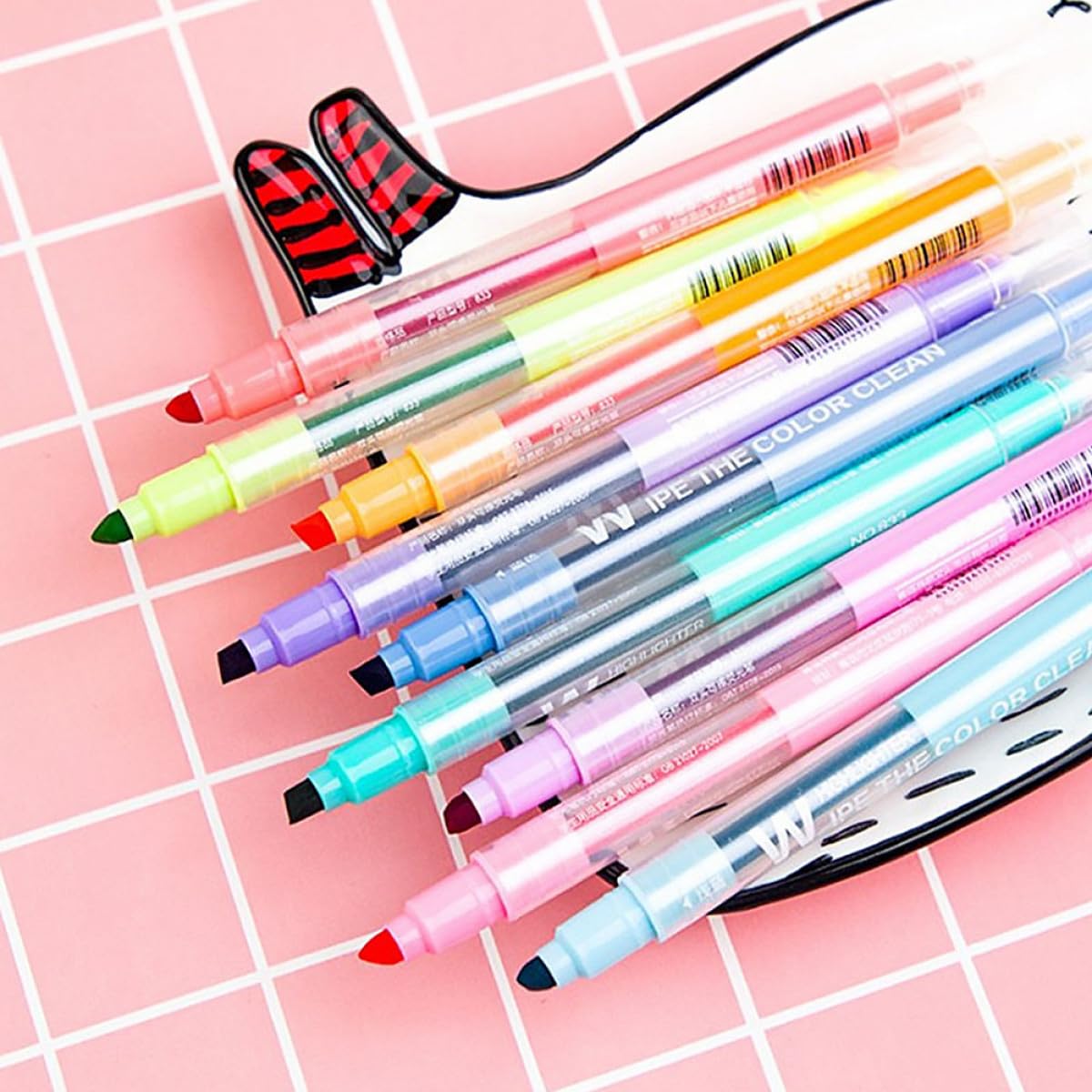 30pièces Effaçables à Double Extrémité De Feutres Pour Étudiants Et Pour Notes Et Surligner