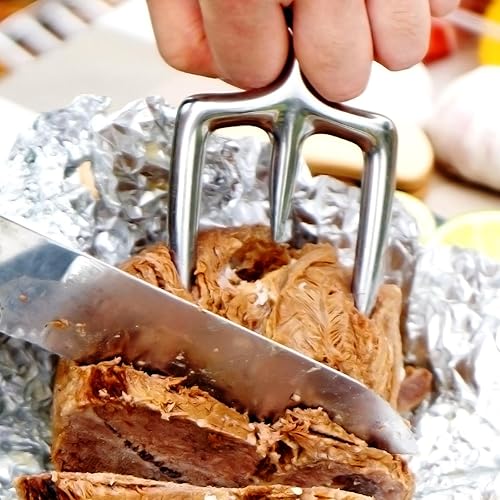 Miniatura 2 de qAp quality art Practical -Tenedor para tallar carne de acero inoxidable 188 para sujetar y cortar cortes grandes de forma segura (6 pulgadas)