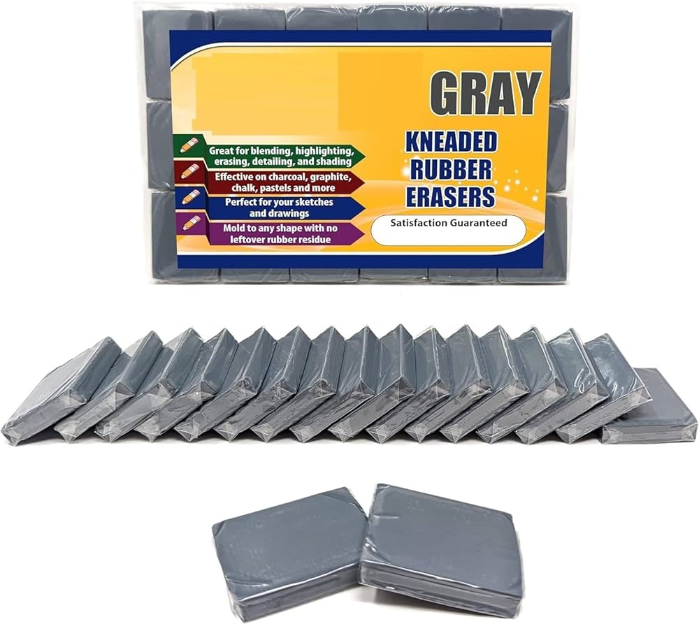 Marie's Artist 3 Pack Of 4B Erasers, Professional Quality Removes Charcoal, Graphite And Other Lead More Completely