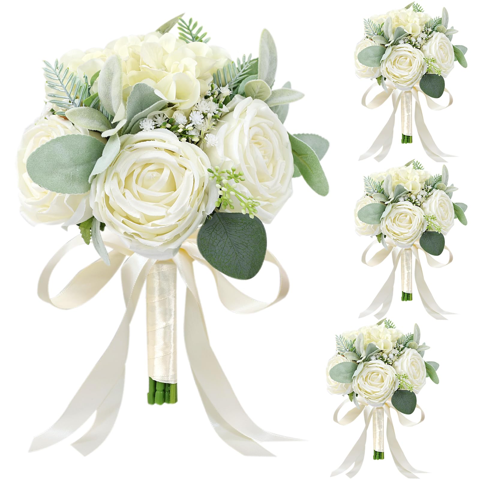 HOMENERGY Set of 4 White Sage Bouquets
