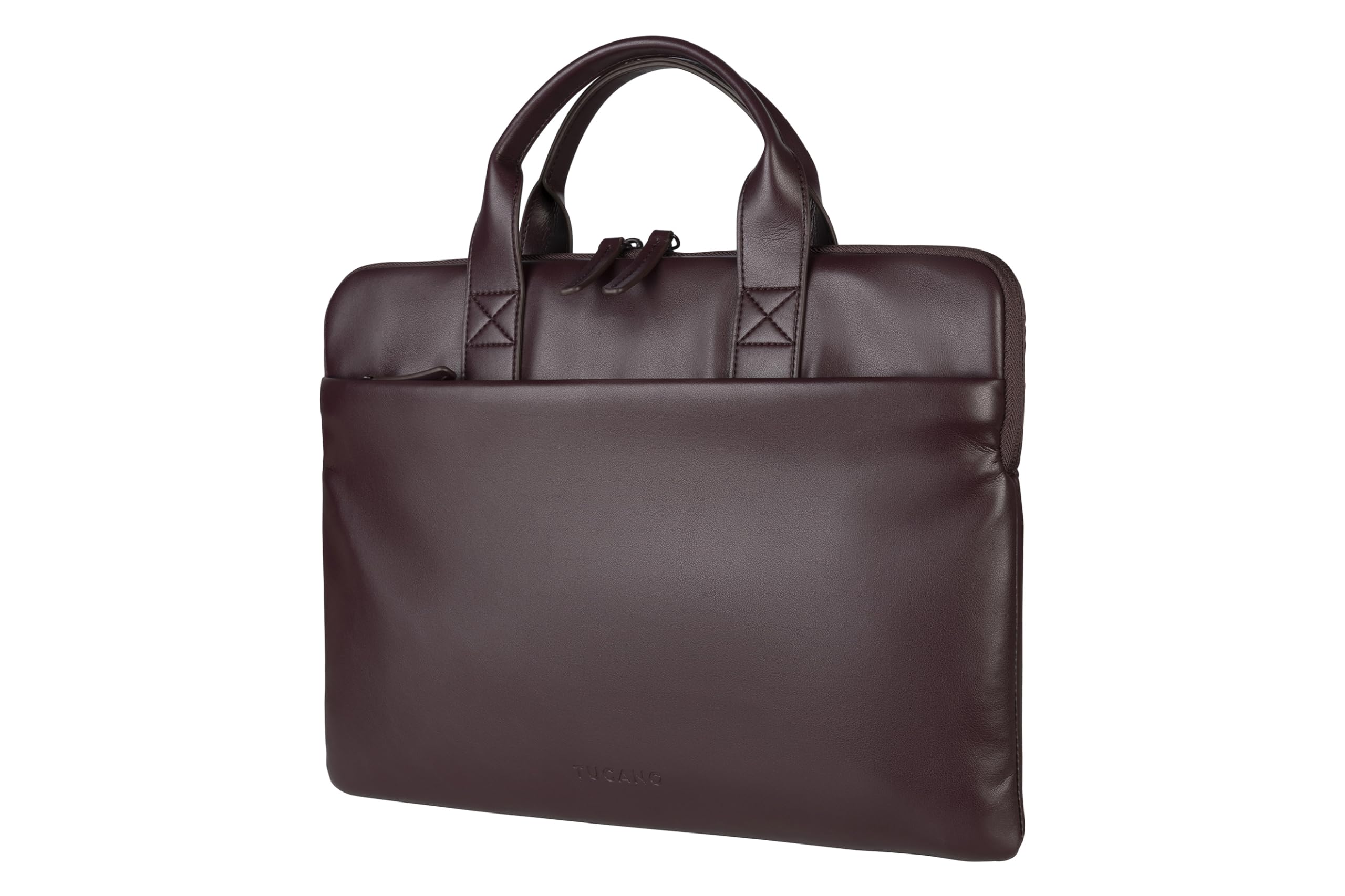 Tucano ISOTTA - Borsa sottile per computer portatile, compatibile con MacBook Air da 35,6 cm (14") e 38,1 cm (15"), in pelle PU, con tracolla