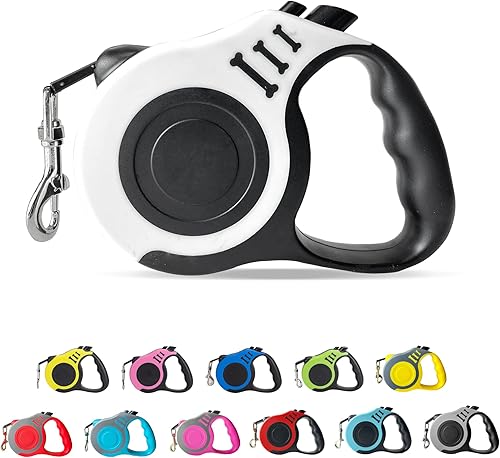 Miniatura 9 de Correa retráctil para perros pequeños y medianos, automática, telescópica, cinta para mascotas de 10/16 pies, duradera y práctica, con asa