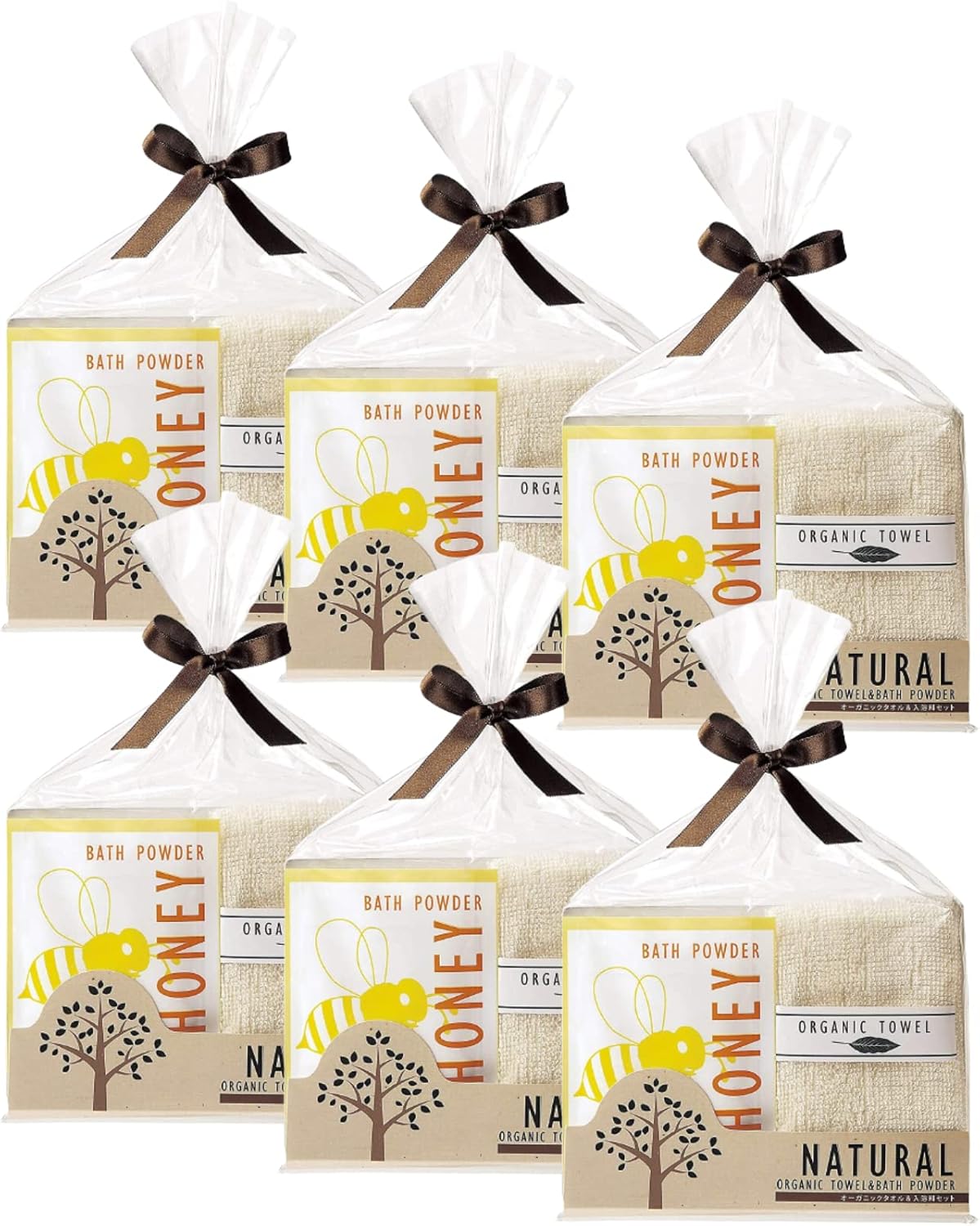 丸辰 ナチュラルプチギフト オーガニックタオル ハチミツ配合 入浴剤 2点セット 個包装 粗品 挨拶品 引っ越し 挨拶用ギフト 景品 プチギフト ハンカチタオル 女性 かわいいパッケージ サイズ交換ｏｋ