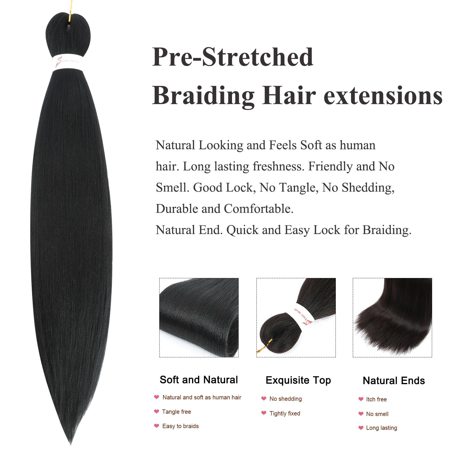 Easy Braid Pre stretched Braiding Hair Extensions - Image 3