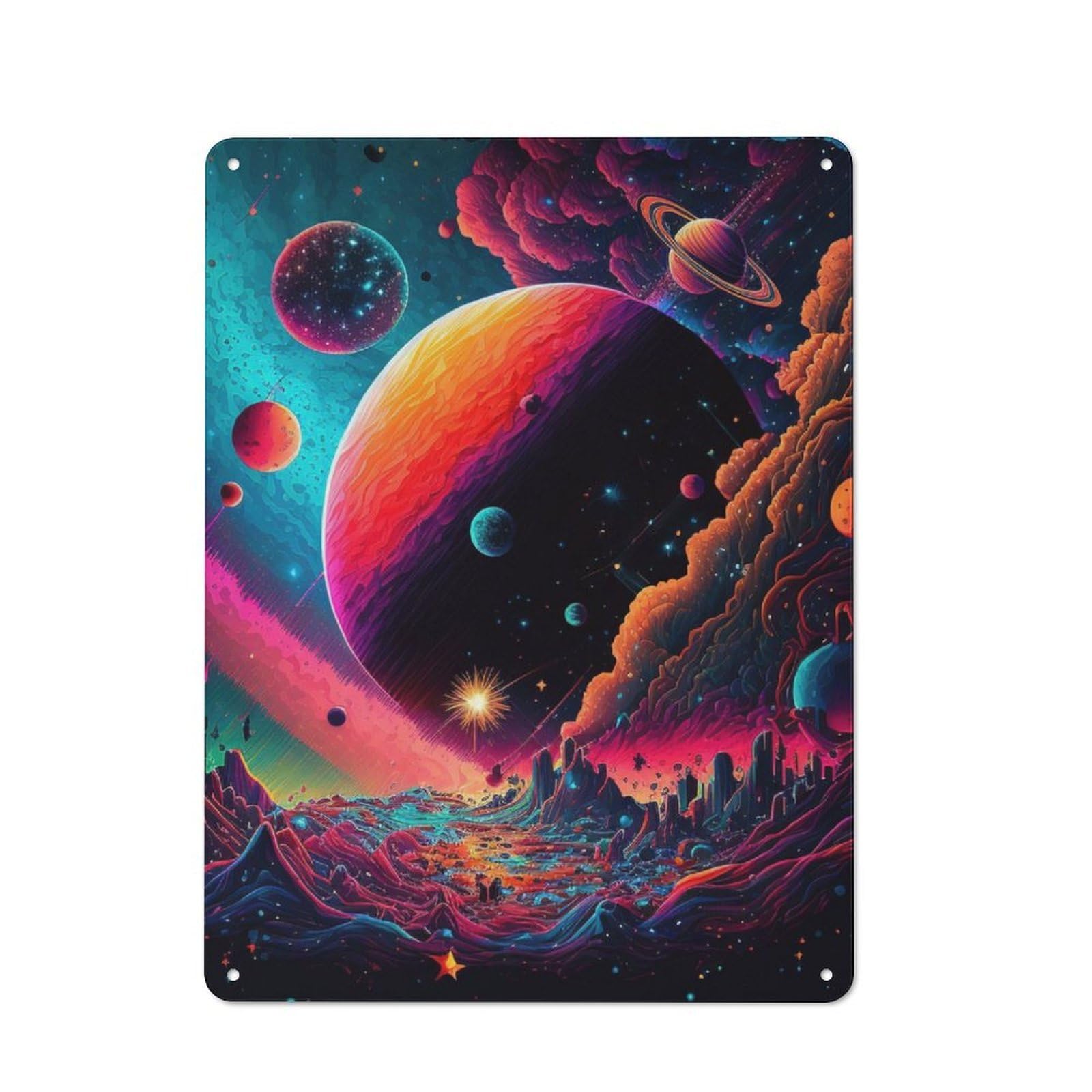 Junmoney Other Galaxy Retro-Style Metal Plaque 40X30cm For Kitchen Or Home Bar, Gift For Home Bar Enthusiasts During The Christmas Season