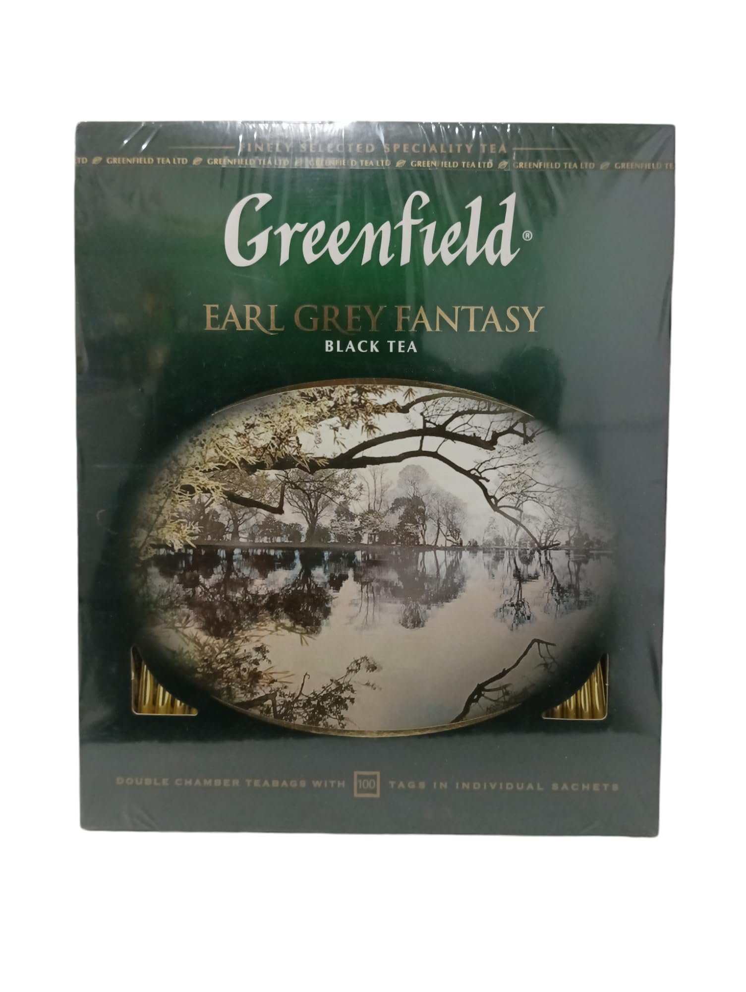 GreenField Earl Grey Black Tea 200gm, (100 Tea Bags, Imported)