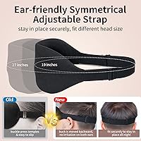 Vista 4 de NEWVANGA Máscara de dormir para dormir de espalda y de lado, bloquea la luz, antifaz de lujo para dormir con venda nocturna 3D, cubierta Negro