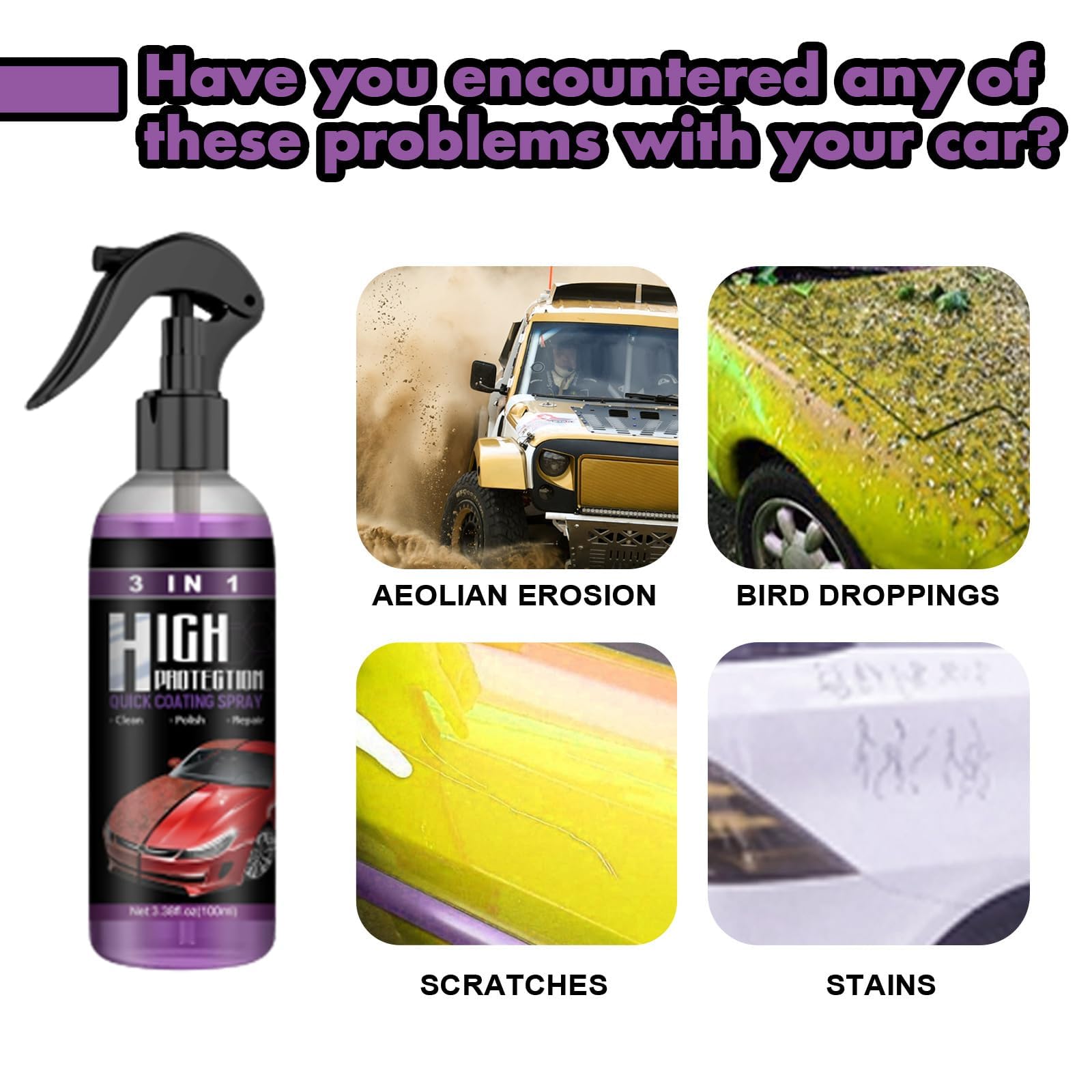 Turbo Shine Nexa, 3-in-1 Car Paint Spray - High Protection Fast Coating for Metal, Tools, Cars, Scratch Remover & Color Change Kit (2Pcs)