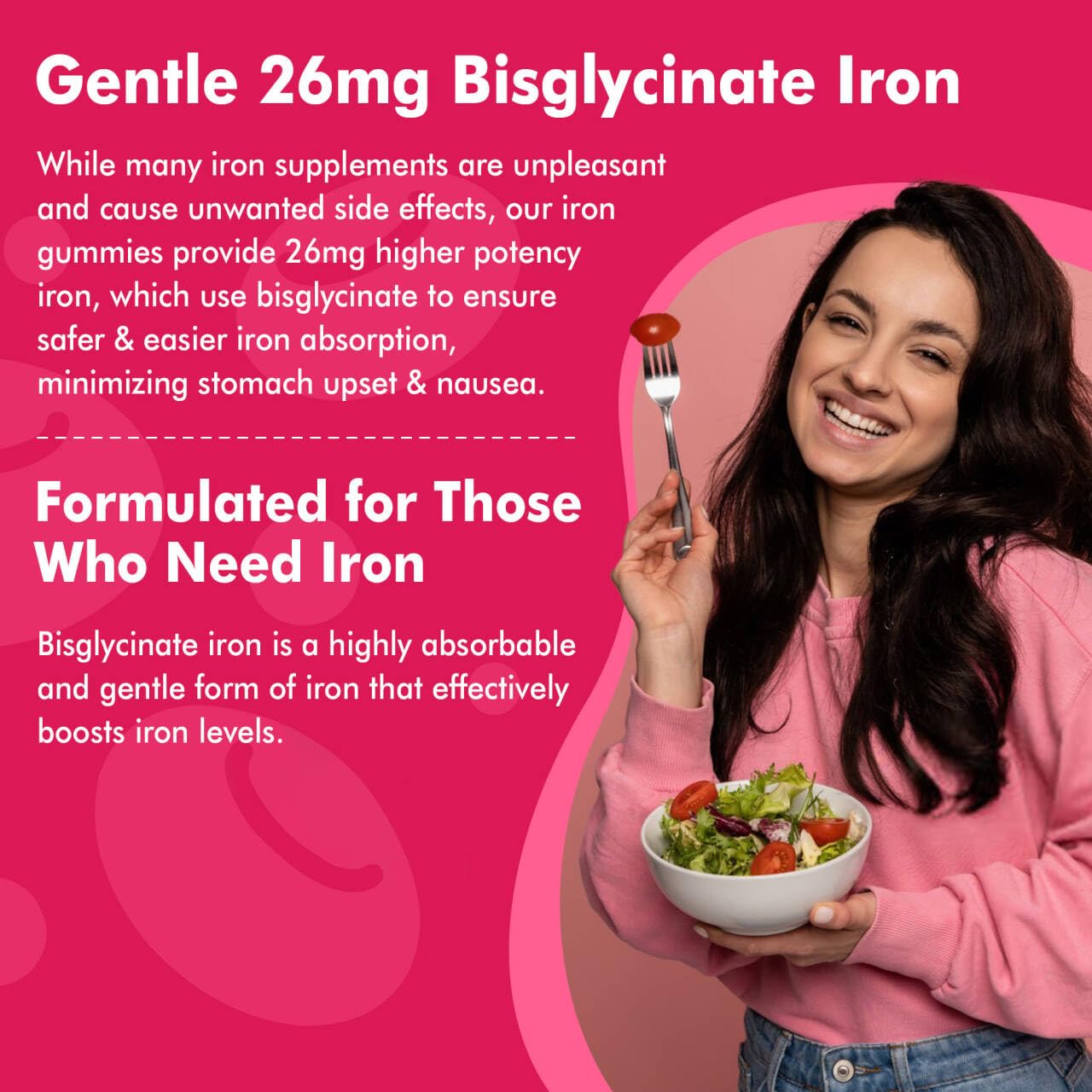Iron Bisglycinate Gummies for Women Men 26mg, Increase Iron Levels, 60 Cts — Amazon image 5