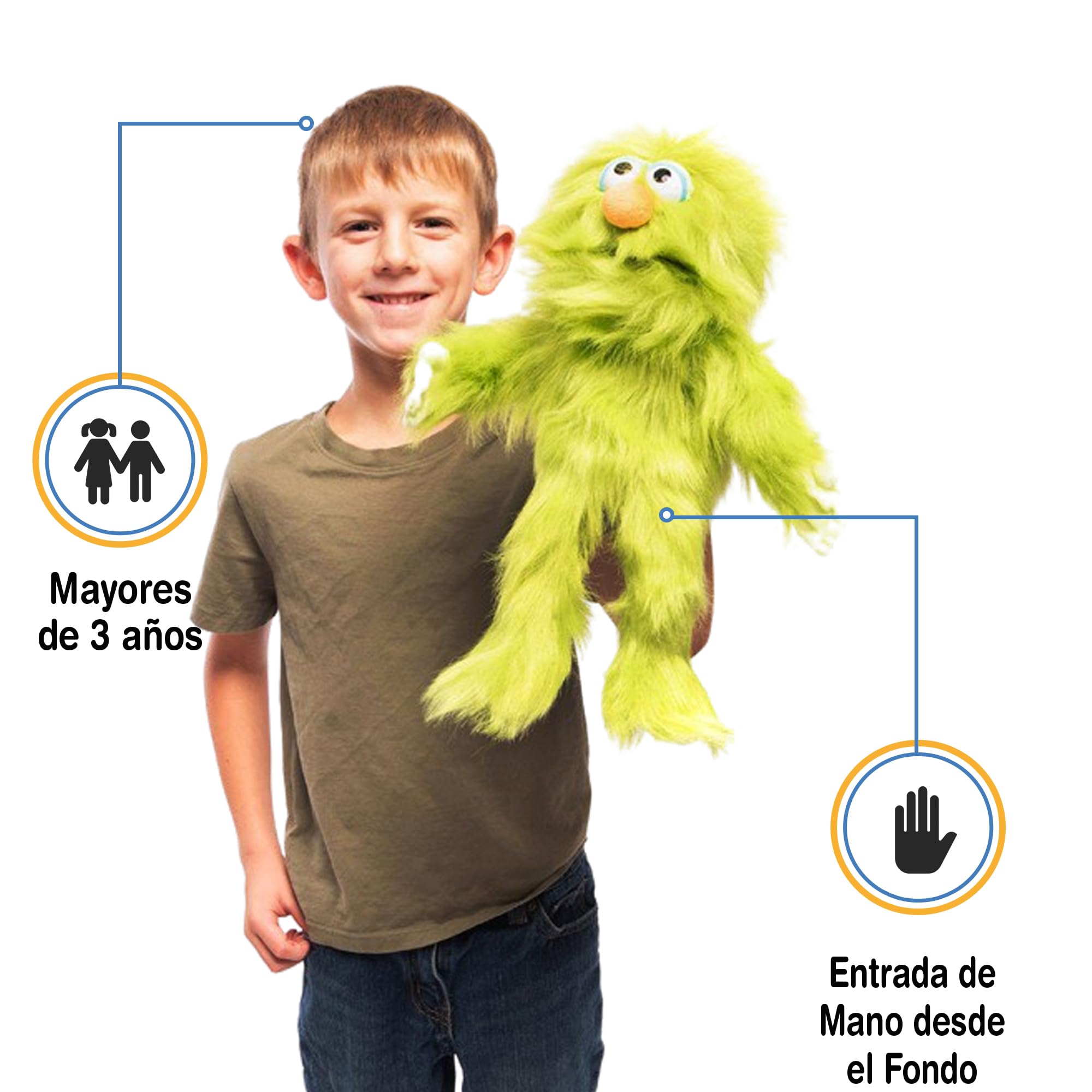 14 Green Monster Puppet by Silly Puppets