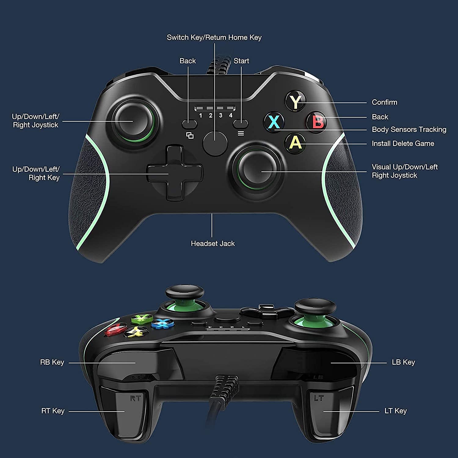 Buy Controller for Xbox One,Wired Controller for Xbox with Headphone