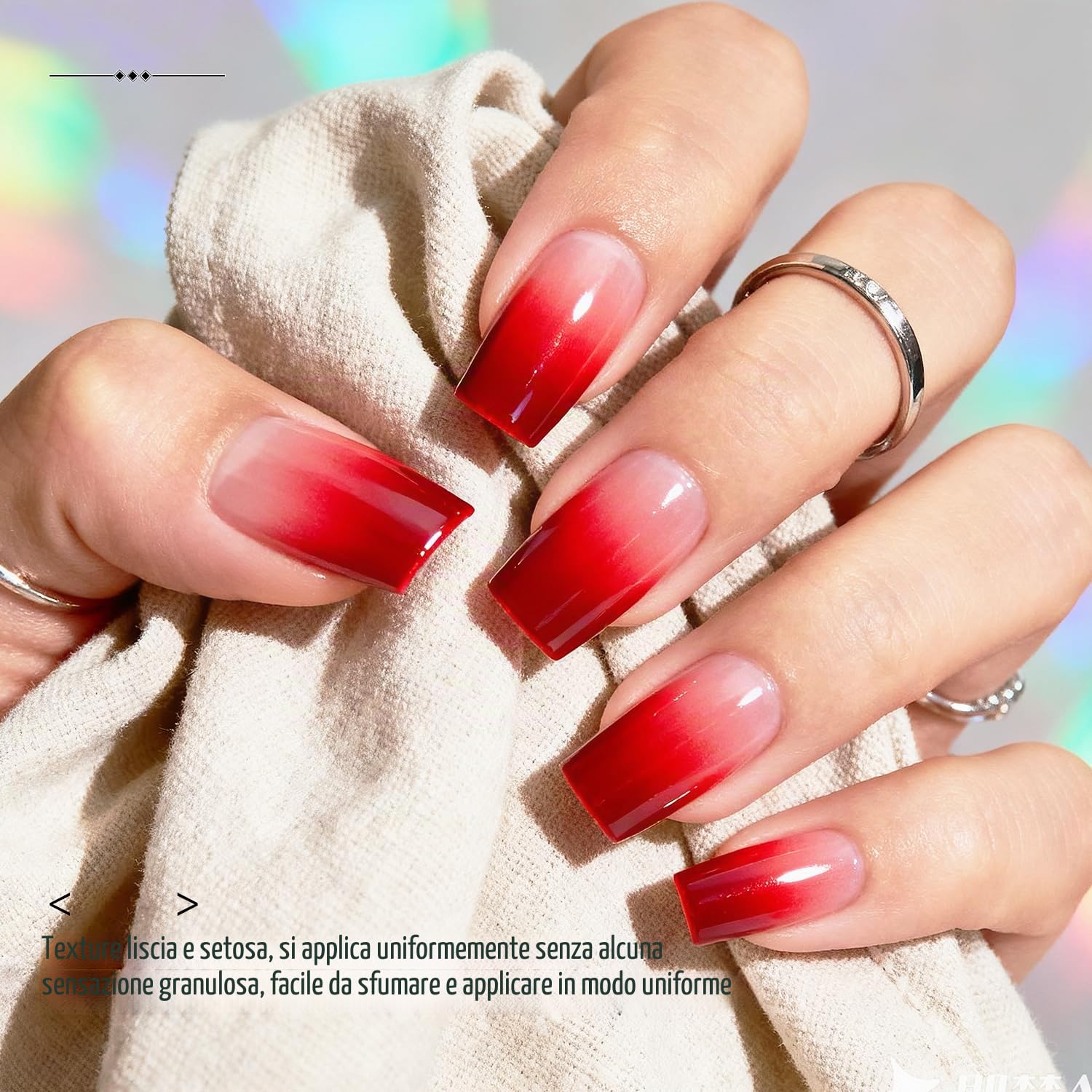 JODSONE Set di 9 colori di smalti gel per unghie French Gradient Gel Nail Blush per nail art fai da te a casa
